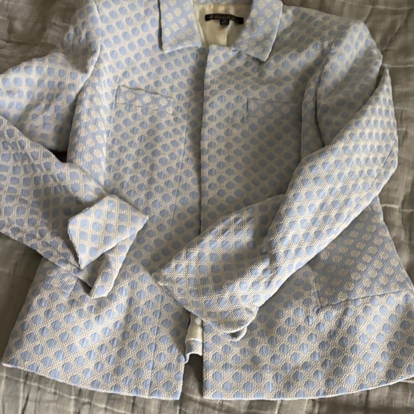 Vintage Brooks Brothers,  Blue and White Blazer and Skirt Set, size 12 - Picture 3 of 14